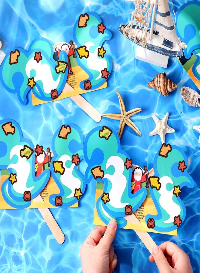 Burbell 24 Sets Parting of The Red Sea Jesus Crafts Kit Bulk Jesus Walk on Water Scenes Craft Kit Religious DIY Bible Crafts Faith Gifts Vbs Easter Sunday Church Gifts - Image 4